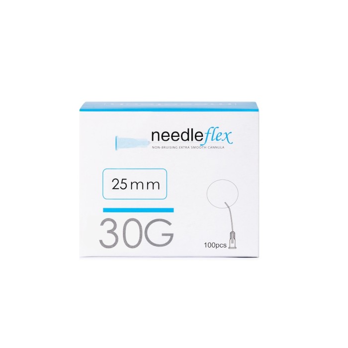 Needleflex, aghi cannula flessibili professionali con punta smussata, confezione da 100, vasta gamma di misure